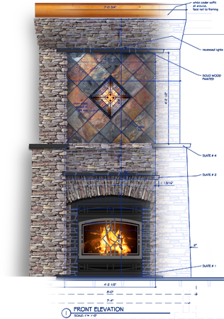 Craftsman fireplace plans