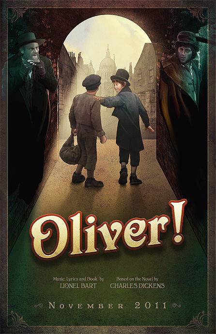 Oliver! promotional poster by David Occhino Design