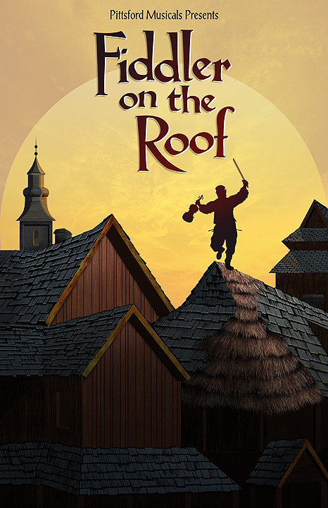Fiddler on the Roof promotional poster by David Occhino Design
