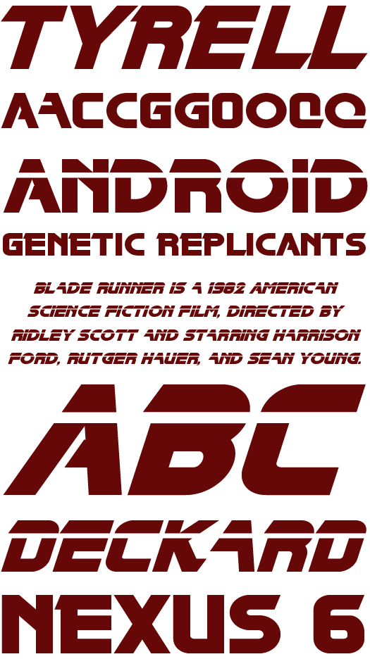 Blade Runner font