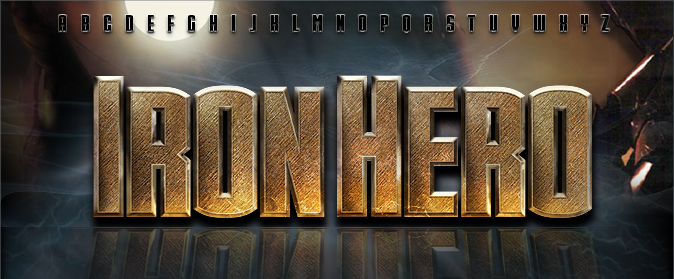 Iron Man font - Iron Hero font - by David Occhino Design