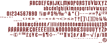 Mansion character set