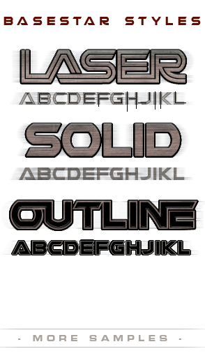 Battlestar Galactica font styles